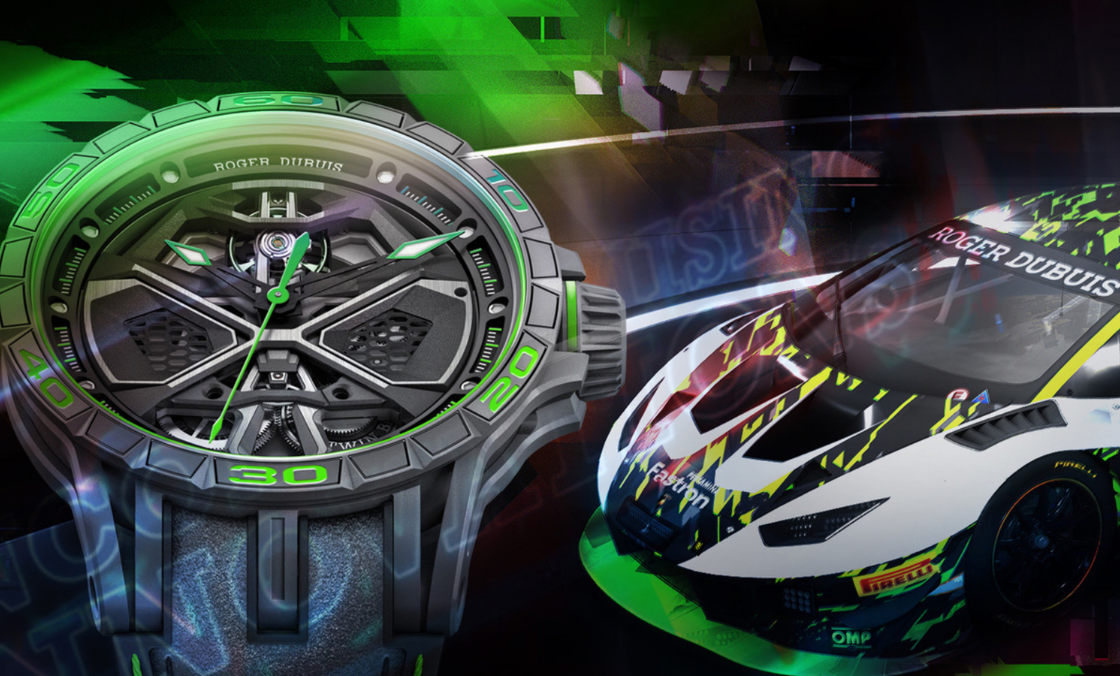 ROGER DUBUIS - EXCALIBUR - RDDBEX0830 - 致虛擬車賽The Real Race！羅杰杜彼Excalibur Huracán Performante鏤空自動上鍊腕錶