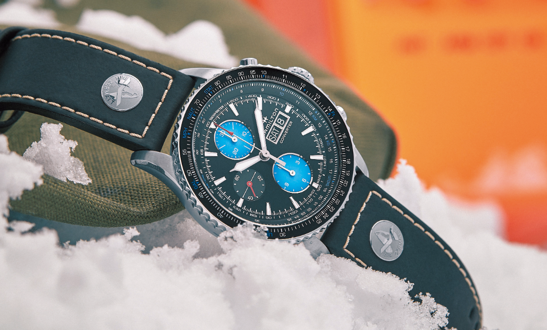 HAMILTON - KHAKI AVIATION - H76706730 - 向空中救援精銳致敬｜HAMILTON Khaki Aviation系列Air Zermatt Converter限量計時碼錶