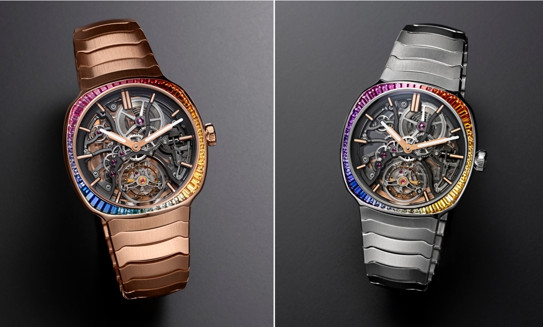 H. MOSER & CIE - STREAMLINER - 6814-0401 - 虹光穿鏤，一舞陀飛輪｜H. MOSER & CIE.推出兩款全新Streamliner Tourbillon Skeleton Rainbow 