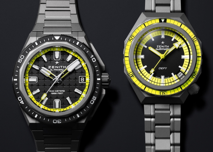 深海黑黄魅影｜ZENITH為Defy系列兩款潛水錶推出全新Shadow版本