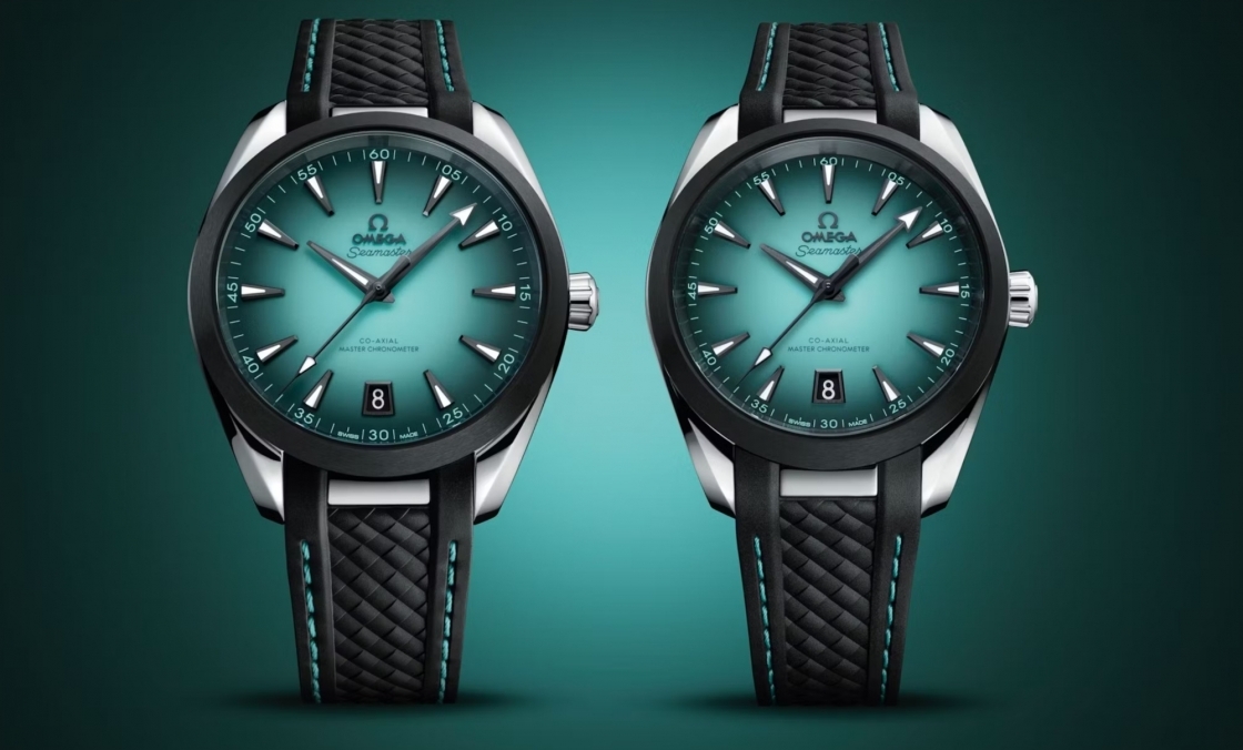 OMEGA - SEAMASTER - 220.32.41.21.03.001 - 碧波遇墨影｜OMEGA海馬Aqua Terra推出38與41mm綠松石面配黑色陶瓷錶圈新款