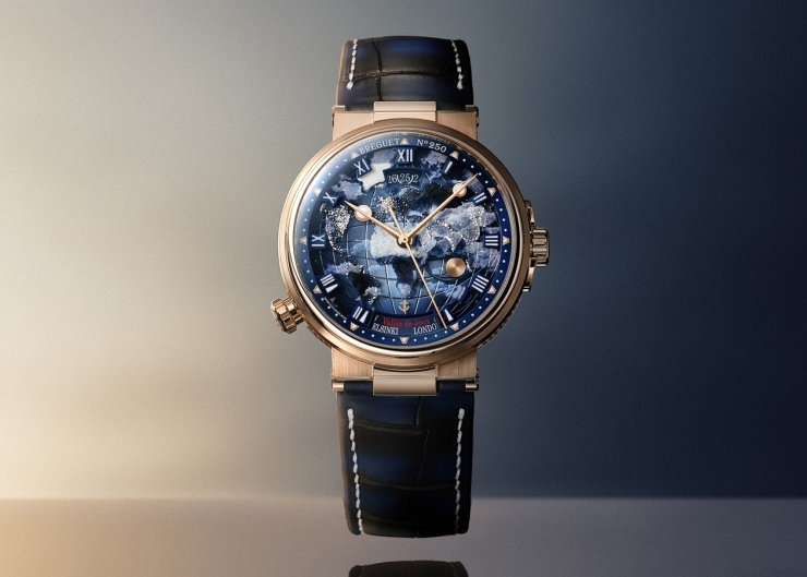 俯瞰夜裡燈火：寶璣250周年紀念腕錶第五章， Marine Hora Mundi 5555腕錶