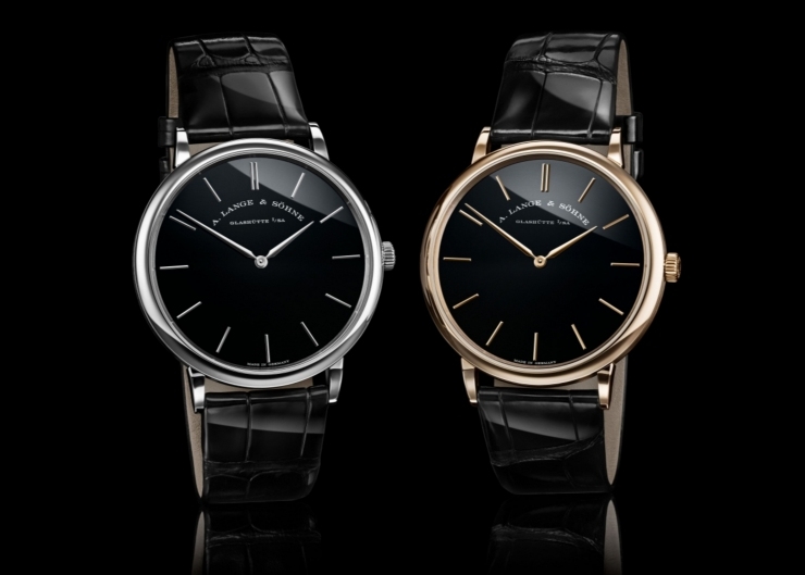 德系簡約，邂逅冷冽鉑金與溫潤蜜金｜朗格推出Saxonia Thin蜂蜜金及鉑金黑色縞瑪瑙限量版