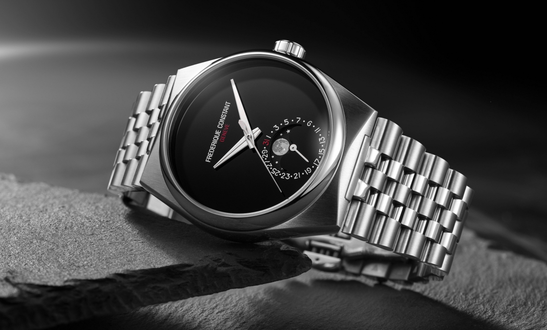 FRÉDÉRIQUE CONSTANT - 自家機芯 - FC-716ONB3NH6B - 康斯登 Highlife 系列首款月相腕錶，Onyx Moon 展現純黑美學
