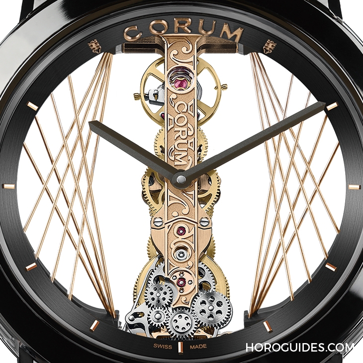 CORUM - BUBBLE - B113/03952 - 金色吊橋 懸絲掛冕|CORUM金橋系列 建築與製錶美學的極致融合