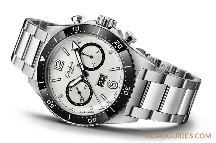 GLASHÜTTE ORIGINAL - Spezialist - 1-37-23-03-80-70 - Glashütte Original推出SeaQ計時碼錶新色"Silver Screen"熊貓面