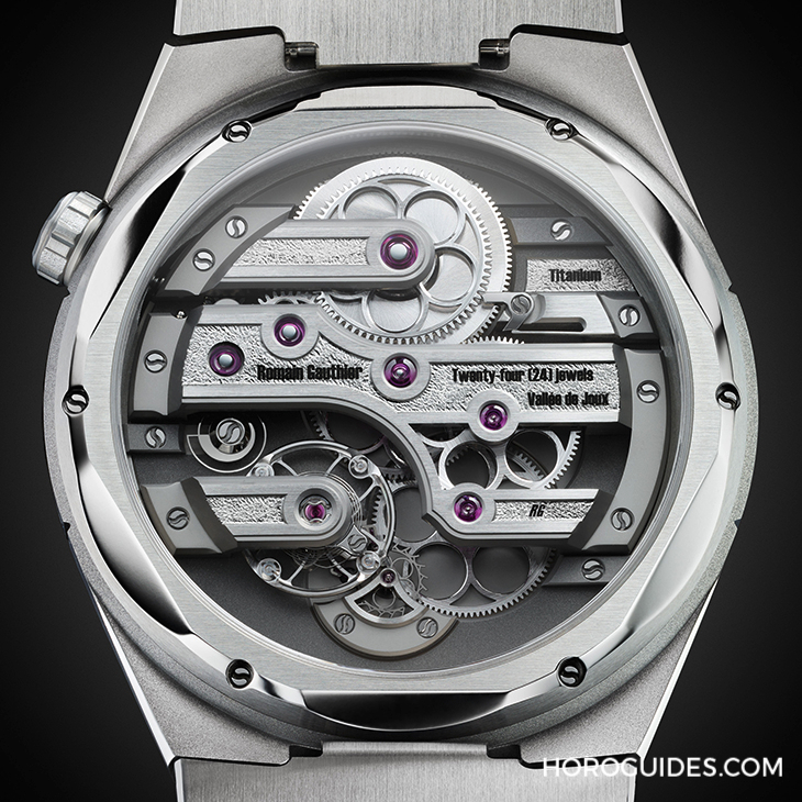 ROMAIN GAUTHIER - C by Romain Gauthier - MON00582 - 黑色面盤款全新亮相｜ROMAIN GAUTHIER C by Romain Gauthier 鈦金屬鍊帶腕錶