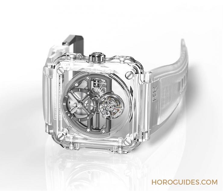 BELL & ROSS - INSTRUMENTS - BRX1-SKTB-SAPHIR - 披上藍寶石水晶外衣，蓋不住柏萊士的玻璃芯