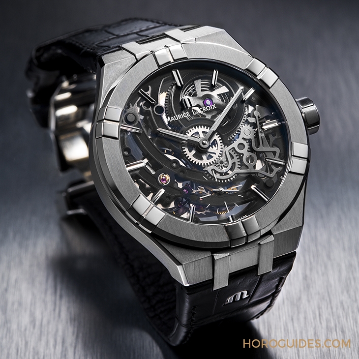 MAURICE LACROIX - AIKON - AI6028-SS001-030-1 - 透視鏤空機械-MAURICE LACROIX AIKON系列鏤空自動腕錶