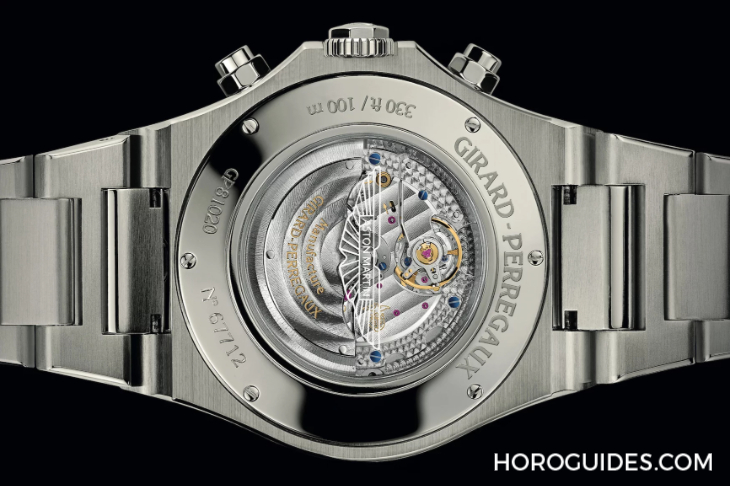GIRARD-PERREGAUX - LAUREATO - 81020-21-3398-1CM - 虹彩綠面盤耀眼登場：GP芝柏表推出Laureato桂冠系列計時碼錶阿斯頓馬丁限量款