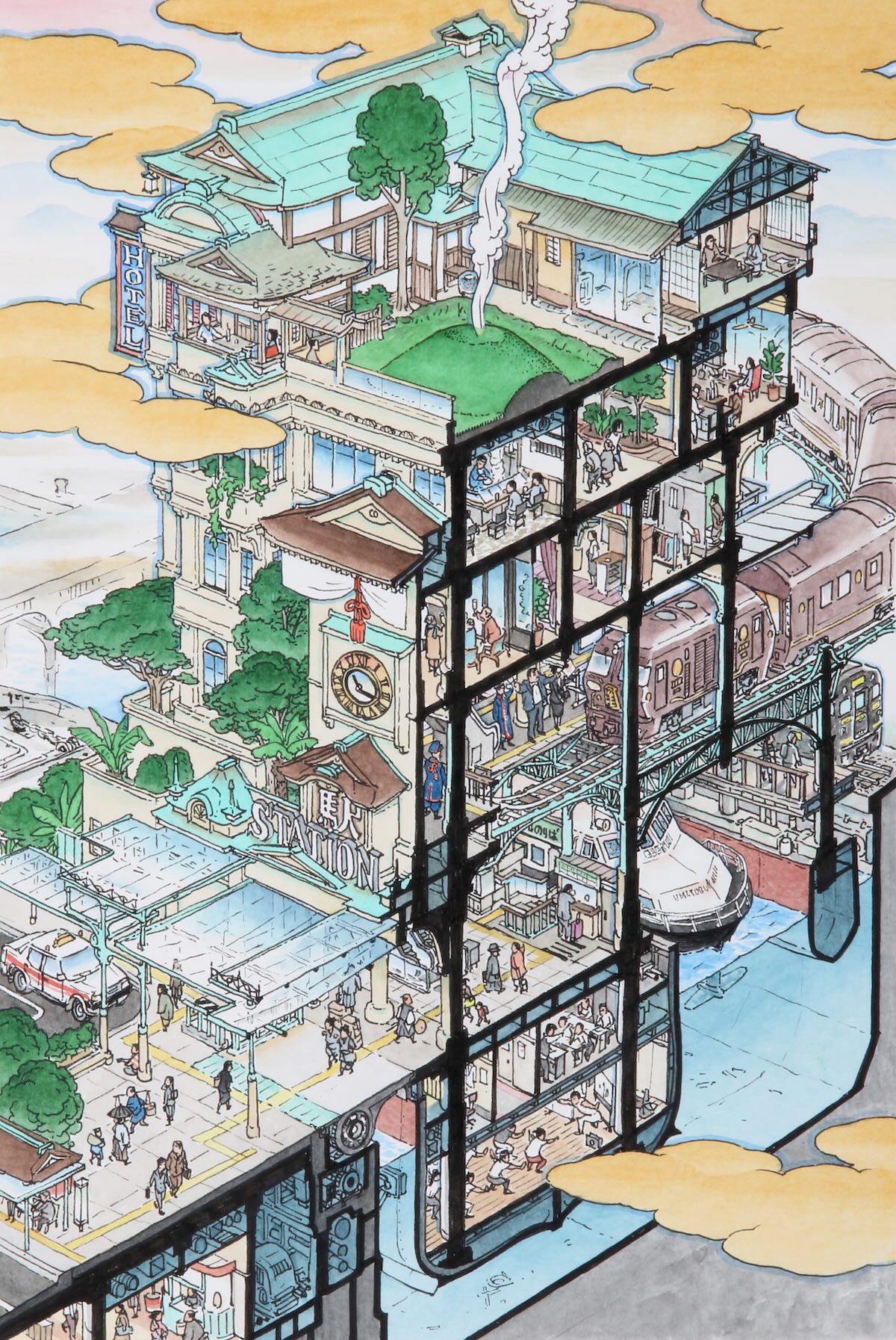 CREDOR - Art Piece - GCBD997 - CREDOR攜手日本當代藝術家山口晃，Art Piece限量腕錶詮釋獨特層次美學