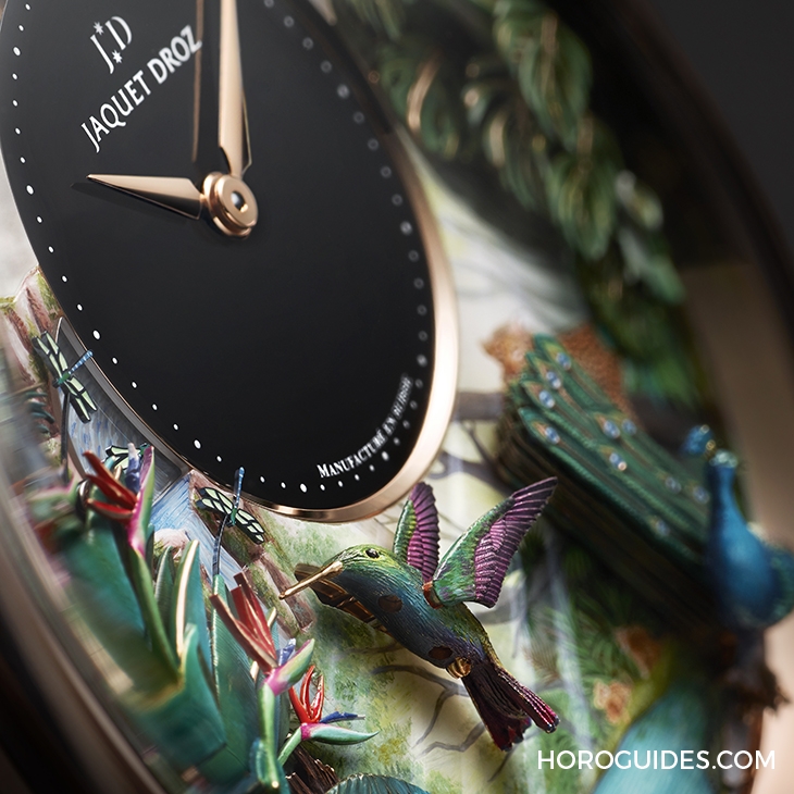 JAQUET DROZ - 藝術工坊 - J033033200 - 活靈活現的雨林世界-JAQUET DROZ 熱帶風情報時鳥三問錶