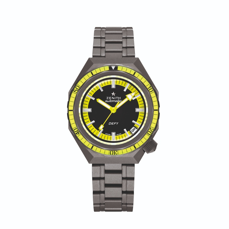 ZENITH - DEFY - 97.A3648.670/21.M3648 - 深海黑黄魅影｜ZENITH為Defy系列兩款潛水錶推出全新Shadow版本