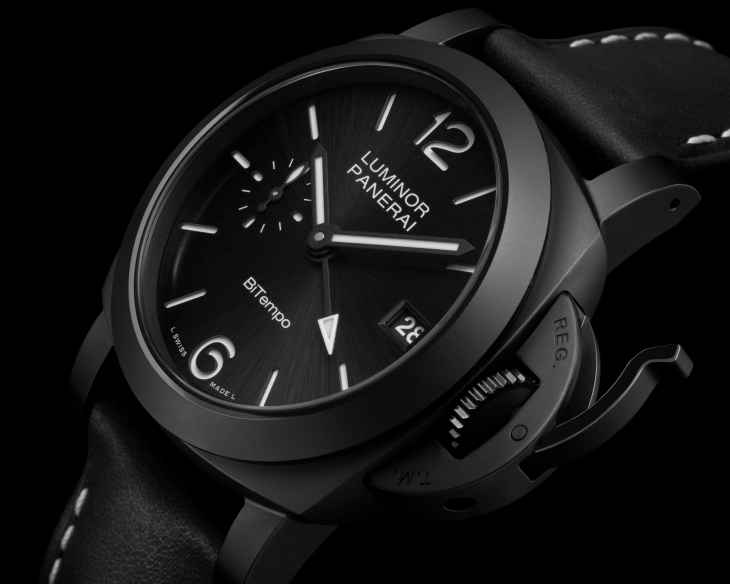PANERAI - LUMINOR - PAM01460 - 更小巧的極黑陶瓷腕錶！PANERAI推出全新Luminor GMT Ceramica PAM01460