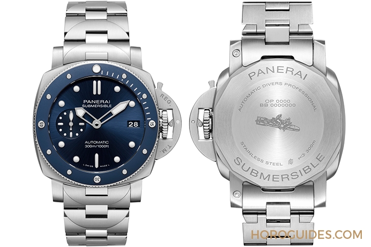 PANERAI - SUBMERSIBLE - PAM01068 - 沛納海Submersible 42mm首次搭配精鋼鍊帶！Submersible Blu Notte藍面藍圈，型格亮相