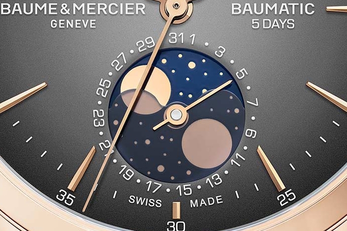 Baume & Mercier - Clifton - M0A10547 - 自有機芯性能再精進｜Baume & Mercier克里頓Baumatic星期日期及月相