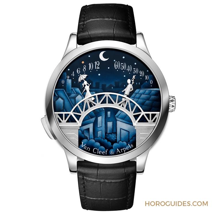 VAN CLEEF & ARPELS - POETIC COMPLICATION - VCARO90000 - 12點，巴黎戀人橋上見｜梵克雅寶為男士打造Midnight Pont des Amoureux腕錶