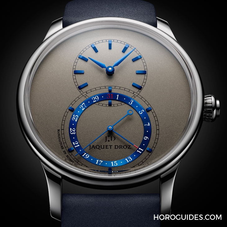 JAQUET DROZ - GRANDE SECONDE - J007020350 - JAQUET DROZ日期顯示大秒針腕錶的全新篇章