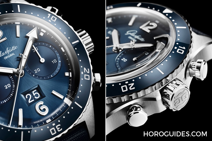 GLASHÜTTE ORIGINAL - Spezialist - 1-37-23-02-81-70 - 藍面、藍陶瓷圈打頭陣!Glashütte Original SeaQ系列首次搭載計時功能