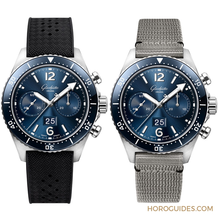 GLASHÜTTE ORIGINAL - Spezialist - 1-37-23-02-81-70 - 藍面、藍陶瓷圈打頭陣!Glashütte Original SeaQ系列首次搭載計時功能
