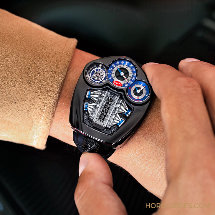 JACOB & CO. - BUGATTI - BU300.22.AA.AA.A - 戴著走的V16氣缸引擎｜Jacob & Co.發表超跑Bugatti Tourbillon同名限量腕錶