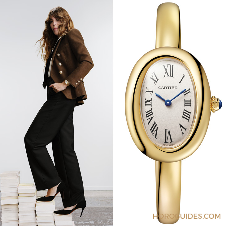 CARTIER - BAIGNOIRE - WGBA0018 - 法國名媛Lou Doillon戴出Cartier Baignoire既是珠寶也是錶的雙重魅力