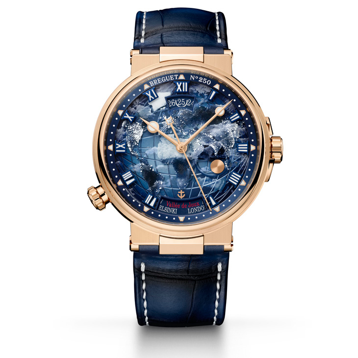 BREGUET - MARINE - 5555BH/YS/9WV - 俯瞰夜裡燈火：寶璣250周年紀念腕錶第五章， Marine Hora Mundi 5555腕錶