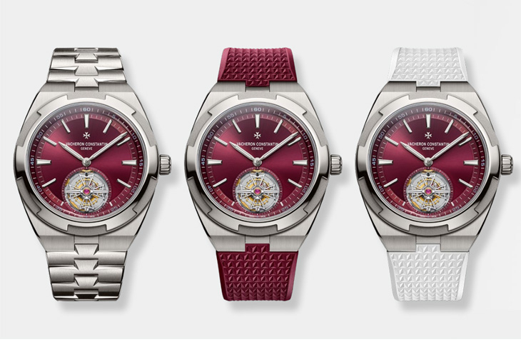 VACHERON CONSTANTIN - OVERSEAS - 6000V/210T-H179 - 鈦金屬深紅面,Vacheron Constantin Overseas陀飛輪腕錶新作