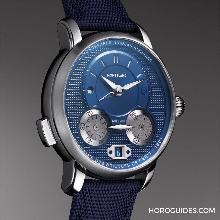 MONTBLANC - STAR - 130985 - 鋼藍、全黑與巴黎釘紋的全新活力｜MONTBLANC Star Legacy Nicolas Rieussec計時碼錶