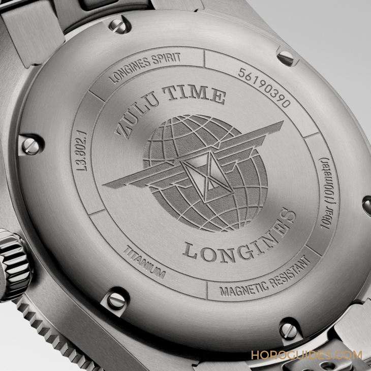 LONGINES - SPIRIT - L3.802.1.53.6 - LONGINES Spirit再掀熱潮!Spirit Zulu Time鈦金屬腕錶與計時碼錶間金新色登場
