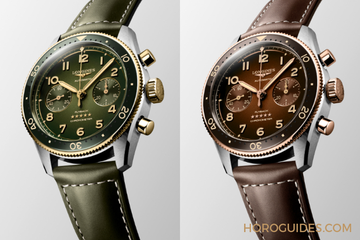 LONGINES - SPIRIT - L3.802.1.53.6 - LONGINES Spirit再掀熱潮!Spirit Zulu Time鈦金屬腕錶與計時碼錶間金新色登場