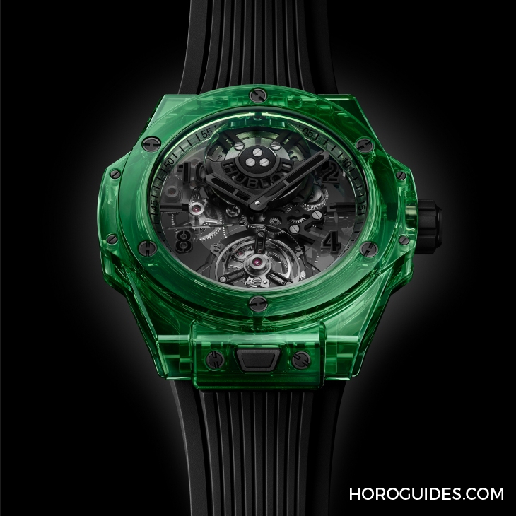 HUBLOT - BIG BANG - 429.JG.0110.RT - 2025 LVMH Watch Week速報：HUBLOT Big Bang自動上鍊陀飛輪綠色SAXEM腕錶