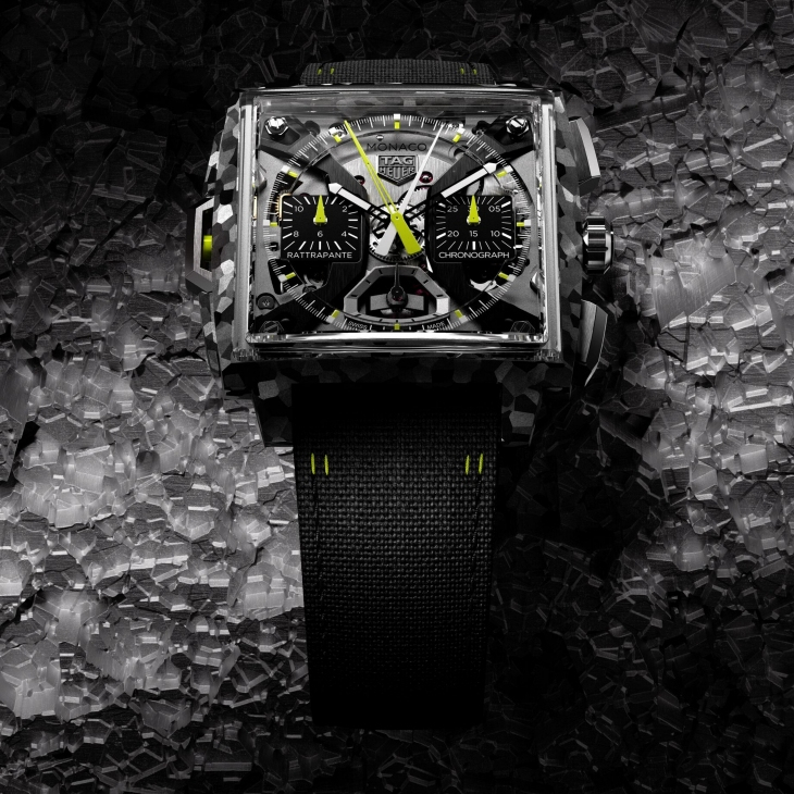 TAG HEUER - MONACO - CBW2185.FC8350 - 嶄新鈦金材質亮相,經典黑白與Gulf藍橙同場現身|TAG HEUER Monaco三款新錶驚艷登場