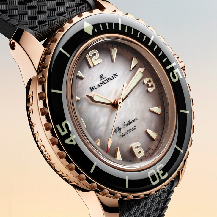 BLANCPAIN - FIFTY FATHOMS - 5007 3644A B64B - 清新柔色，精裝上陣｜BLANCPAIN Fifty Fathoms 38mm款式「粉墨」登場