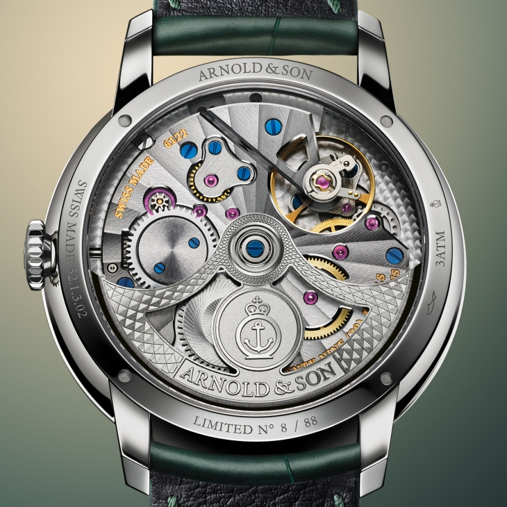 ARNOLD & Son - GLOBETROTTER - 1WTBS.K01A.C0263S - 藍綠交響，精巧寰宇｜ARNOLD & SON推出兩款Globetrotter 42不鏽鋼限量版