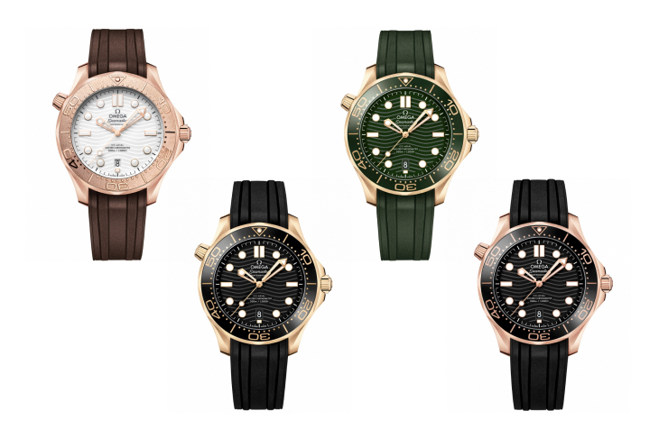 OMEGA - SEAMASTER - 210.52.42.20.04.001 - 奢華潛水四重奏!OMEGA Seamaster海馬潛水300米系列貴金屬新款列陣