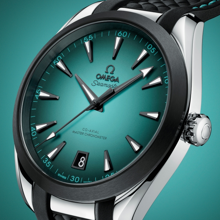 OMEGA - SEAMASTER - 220.32.41.21.03.001 - 碧波遇墨影｜OMEGA海馬Aqua Terra推出38與41mm綠松石面配黑色陶瓷錶圈新款