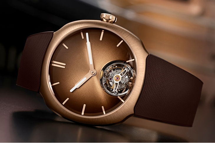 H. MOSER & CIE - STREAMLINER - 6805-0411 - 甜蜜優雅的疾速聯乘！H. MOSER & CIE.攜手Pierre Gasly推出Streamliner陀飛輪朱古力煙燻色限量版