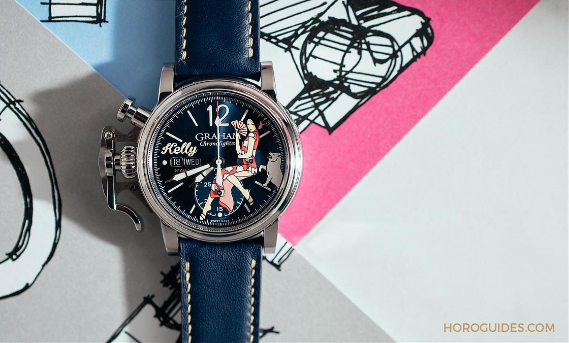GRAHAM - CHRONOFIGHTER - 2CVAS.U08A.L129S - 美女陪你過新年 GRAHAM Chronofighter Vintage Nose Art Ltd限量錶