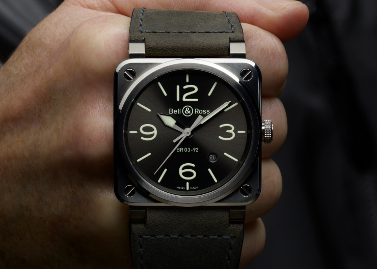 磷光綠夜光x碳灰面新色｜BELL & ROSS Lum系列BR 03-92