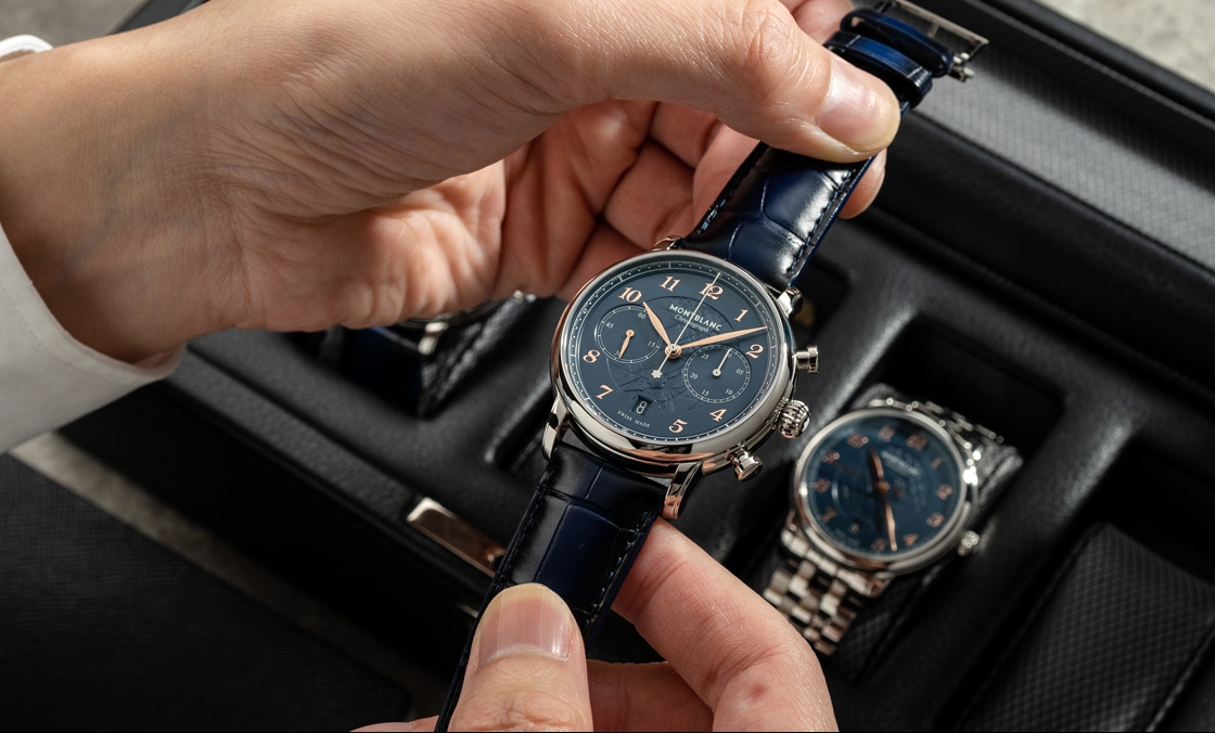 MONTBLANC - STAR - 129626 - 冰川紋藍面，暮色下的白朗峰頂印象｜Montblanc明星傳承系列限量新作