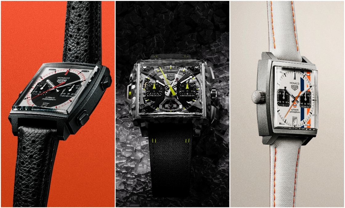 TAG HEUER - MONACO - CBW2185.FC8350 - 嶄新鈦金材質亮相，經典黑白與Gulf藍橙同場現身｜TAG HEUER Monaco三款新錶驚艷登場