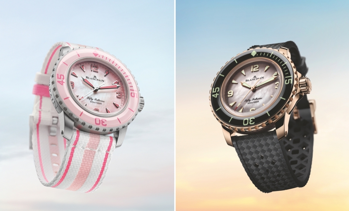 BLANCPAIN - FIFTY FATHOMS - 5007 3644A B64B - 清新柔色，精裝上陣｜BLANCPAIN Fifty Fathoms 38mm款式「粉墨」登場
