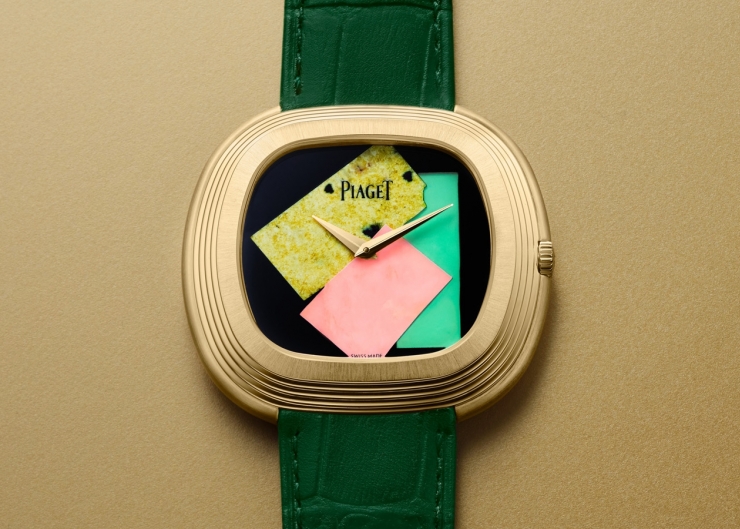 寶石版普普拼貼！Piaget Andy Warhol系列 Collage 18K黃金彩色寶石面盤自動上鍊腕錶
