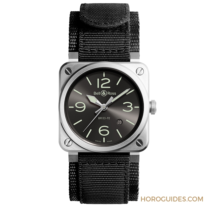 BELL & ROSS - INSTRUMENTS - BR0392-GC3-ST/SCA - 磷光綠夜光x碳灰面新色｜BELL & ROSS Lum系列BR 03-92