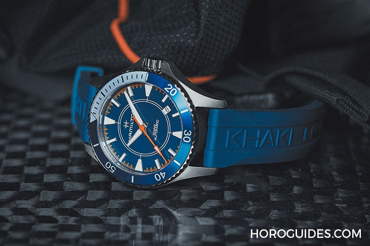 HAMILTON - KHAKI NAVY - H82385340 - 以無碳高速艇為靈感，Hamilton卡其海軍系列Scuba腕錶特別版