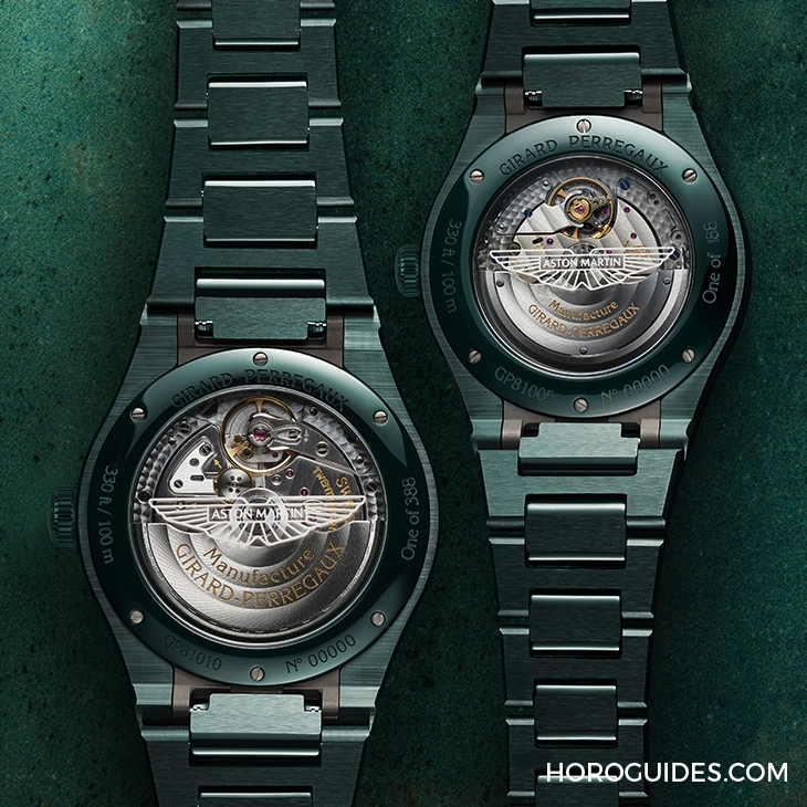 GIRARD-PERREGAUX - LAUREATO - 81010-32-3081-1CX - 英國賽車綠的超激魅力！芝柏表桂冠系列綠色陶瓷腕表阿斯頓·馬丁特別版 42毫米 & 38毫米