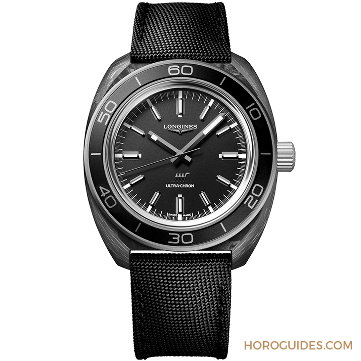 LONGINES - HERITAGE - L2.839.4.52.2 - 鍛造碳魅力加持，浪琴表推出全新Ultra-Chron Carbon高振頻腕錶