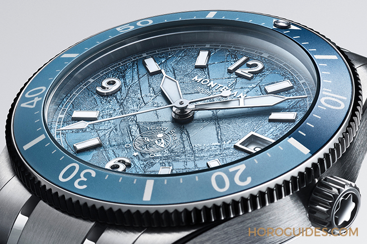 MONTBLANC - 1858 - 134022 - 冰川美學再進化！MONTBLANC Iced Sea 38mm潛水錶登場