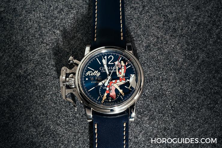 GRAHAM - CHRONOFIGHTER - 2CVAS.U08A.L129S - 美女陪你過新年 GRAHAM Chronofighter Vintage Nose Art Ltd限量錶"Kelly"